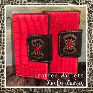 🎒 Wallet Alligator Print & Real Leather Clutch